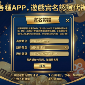 中國防沈迷 實名認證